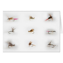 Fishing flies card