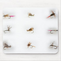 Fishing flies mouse pad