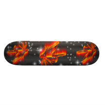 Fishing Fly Flame design Skate Boards