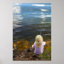 Fishing for Reflection Print