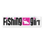 Fishing Girl Bumper Sticker
