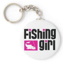 Fishing Girl Key Chains