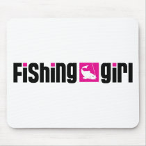 Fishing Girl Mouse Mats
