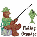 Fishing Grandpa Bear embroidered shirts