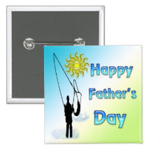 Fishing - Happy Father's Day Button
