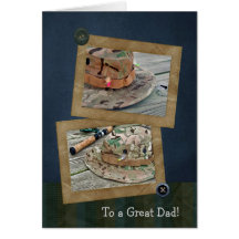 Fishing Hats for Father's Day Card