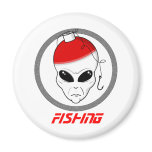 Fishing head alien magnets