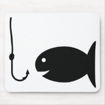 fishing icon mouse pad