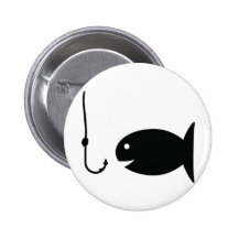 fishing icon pinback buttons