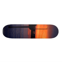 Fishing In Ocean Beach Custom Skate Board