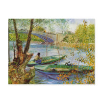 Fishing in the Spring, Vincent van Gogh Postcard