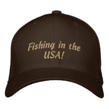 Fishing in the USA Embroidered Baseball Cap