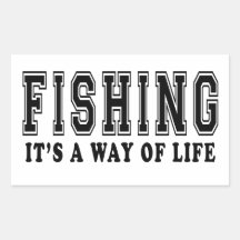 Fishing It's way of life Rectangular Stickers