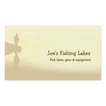 Fishing lake business card template