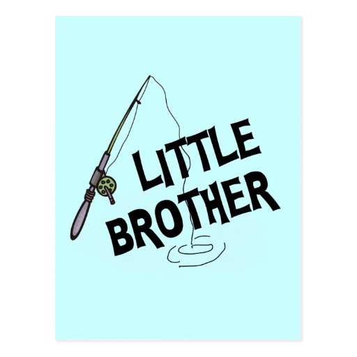 Fishing Little Brother Tshirts and Gifts Post Cards