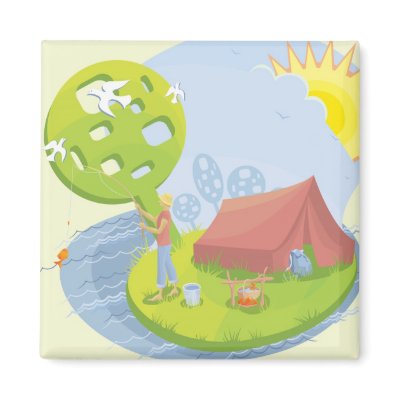 Fishing Fridge Magnets by VioDeSign