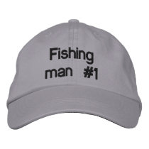 Fishing man #1 embroidered hat