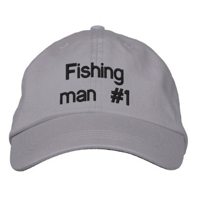 Fishing man #1 embroidered hat by mrmatzz