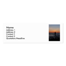 fishing man sunset, small business cards