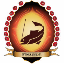 Fishing Mandorla Photo Cut Out