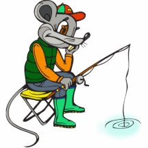 Fishing Mouse Photo Sculpture
