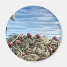 Fishing net refrigerator magnet