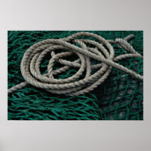 Fishing nets and rope poster