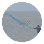 Fishing Nets Ocean Round Sticker