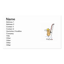 Fishing Nut T-shirts and Gifts Business Card Template
