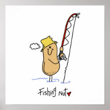 Fishing Nut T-shirts and Gifts Print