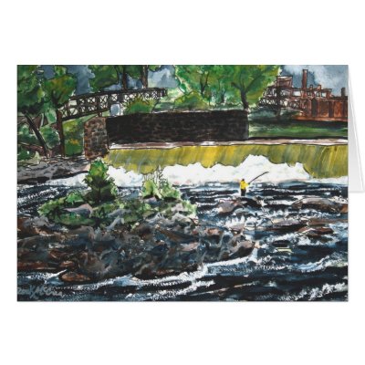 fishing painting art print angler sports by dereklovessheila