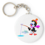 Fishing Penguin keychains
