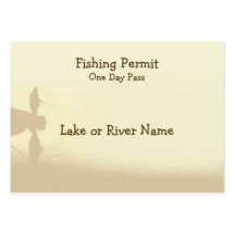 Fishing permit business card
