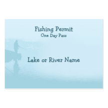 Fishing permit business card