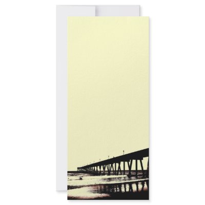 Fishing Pier and Waves Rack Card by willowdewisp