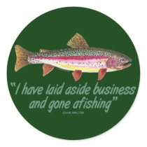 Fishing Quote Round Sticker