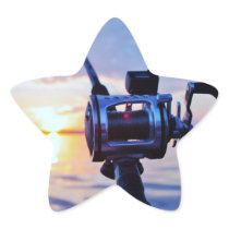 Fishing Reel at Sunset Sticker