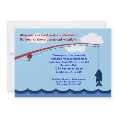 Fishing Retirement Party Invitation by marlenedesigner