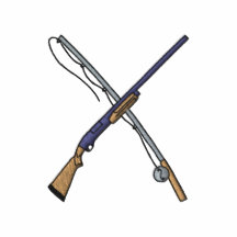 Fishing Rod and Shotgun