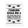 Fishing Rule No 3 Post Card
