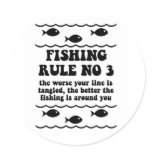Fishing Rule No 3 Stickers