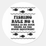 Fishing Rule No 4 Round Stickers