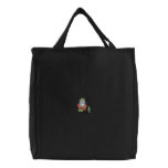 Fishing Santa embroidered bags