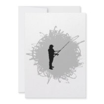 Fishing Scribble Style Personalized Announcement