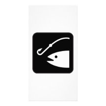 Fishing Sign Customized Photo Card