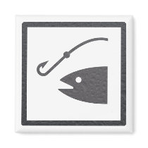 Fishing Sign Refrigerator Magnets