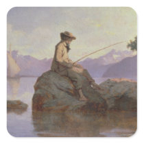 Fishing Square Stickers