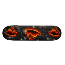Fishing Streamer Fly Flame design Skateboards