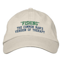 Fishing Therapy Embroidered Hats