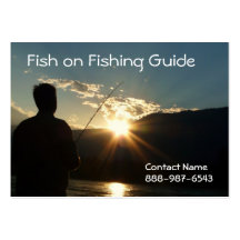Fishing until the Sunset Business Card Template
